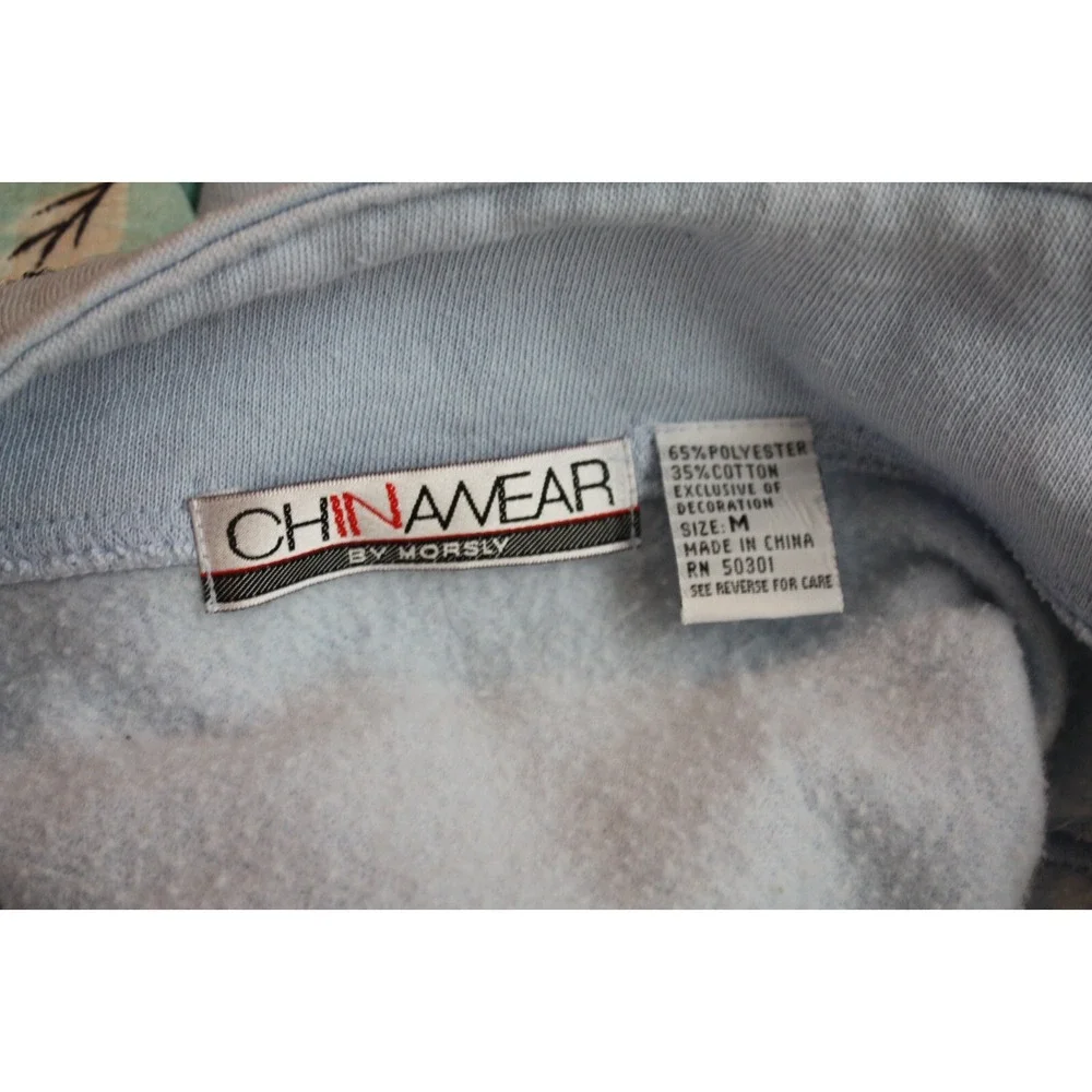 Chinawear by Morsly Sweater Womens Medium Vintage Pullover Blue Grandmacore